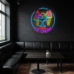 neon sign ice cream cafe neon light wall decor 1