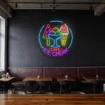 neon sign ice cream cafe neon light wall decor 1
