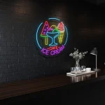 neon sign ice cream cafe neon light wall decor 1