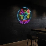 neon sign ice cream cafe neon light wall decor 1