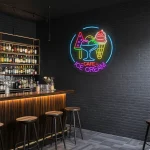 neon sign ice cream cafe neon light wall decor 1