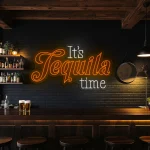 neon sign it s tequila time text bar decor 1