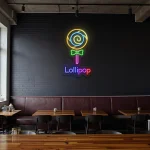 neon sign lollipop candy icon fast food decor 1