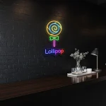 neon sign lollipop candy icon fast food decor 1