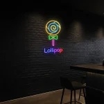 neon sign lollipop candy icon fast food decor 1