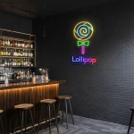 neon sign lollipop candy icon fast food decor 1
