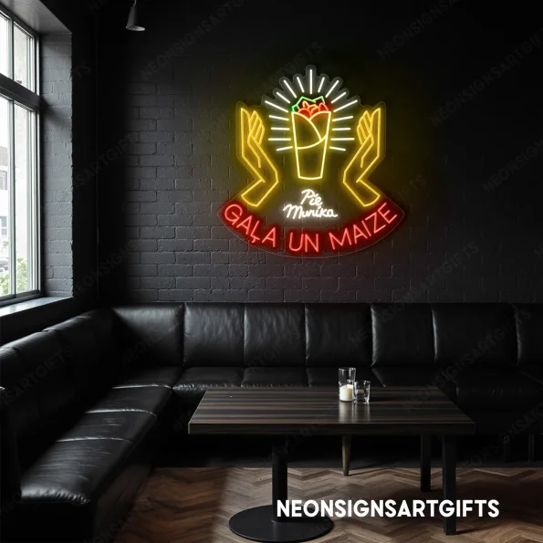 neon sign mexican food burrito icon restaurant wall decor 3