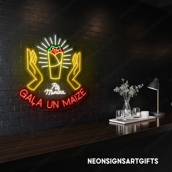 neon sign mexican food burrito icon restaurant wall decor 5