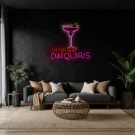 neon sign otter bar daiquiris cocktail glass bar decor 1