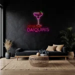 neon sign otter bar daiquiris cocktail glass bar decor 1