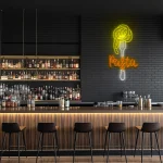 neon sign pasta fork design fast food restaurant decor 1
