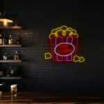 neon sign popcorn bucket fast food wall decor 1