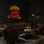 neon sign popcorn bucket fast food wall decor 1