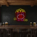 neon sign popcorn bucket fast food wall decor 1
