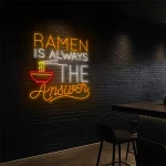 neon sign ramen bowl text japanese food restaurant decor 1