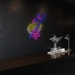 neon sign sushi and chopsticks japanese food wall decor 1