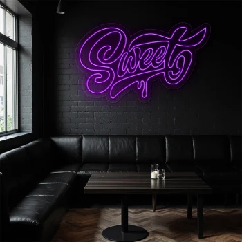 neon sign sweet text fast food restaurant decor 1