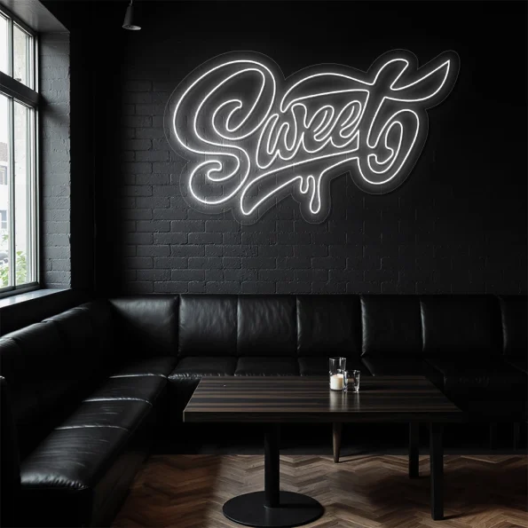 neon sign sweet text fast food restaurant decor 3