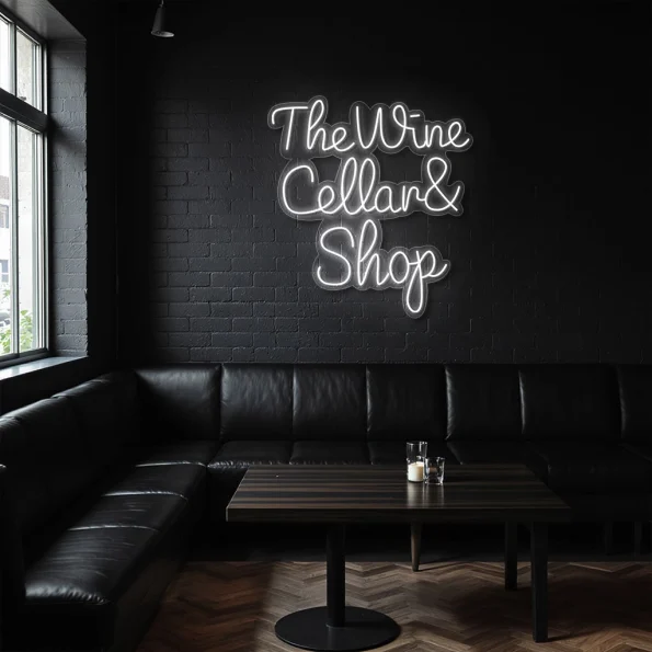 neon sign the wine cellar shop bar decor 1