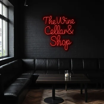 neon sign the wine cellar shop bar decor 2