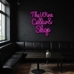neon sign the wine cellar shop bar decor 1