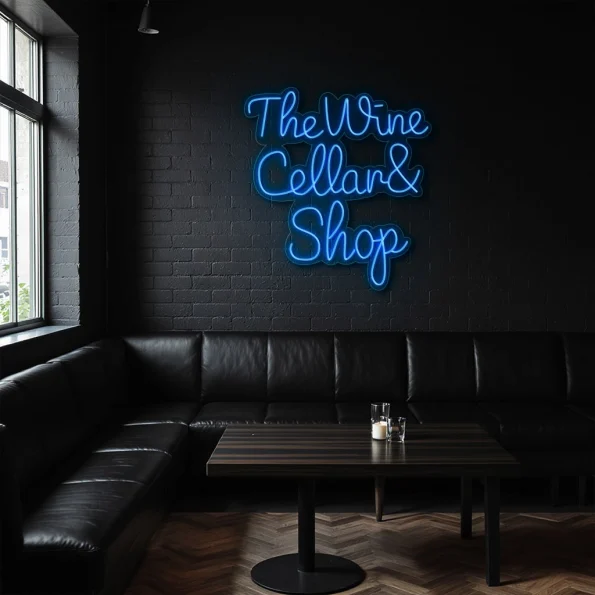 neon sign the wine cellar shop bar decor 4