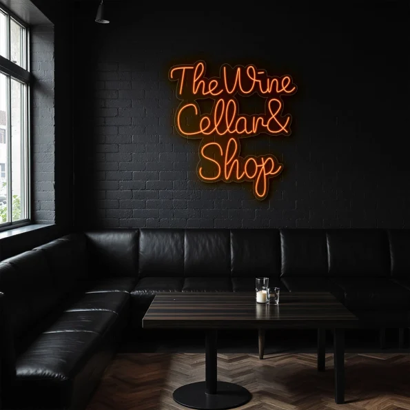 neon sign the wine cellar shop bar decor 6