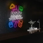 neon sign wtf where s the food fast food icons restaurant decor 1