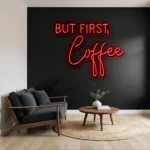 neon sign but first coffee text wall decor for living room 1