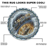 Blue White 3d Train Illusion Rug Perfect For Holiday Decor 1