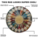 Brown Beige Stunning 3d Illusion Rug For Unique Home Decor 1