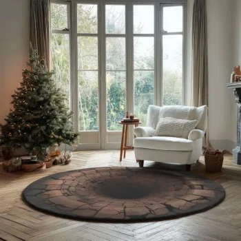 Brown Black 3d Illusion Rug Transform Your Space With Depth Effect 2