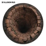 Brown Black 3d Illusion Rug Transform Your Space With Depth Effect 1