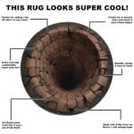 Brown Black 3d Illusion Rug Transform Your Space With Depth Effect 1