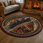 Brown Black Enchanting 3d Train Illusion Rug Transform Your Space 1
