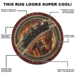 Brown Black Enchanting 3d Train Illusion Rug Transform Your Space 1