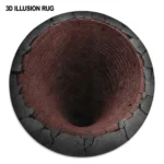 Brown Black Transform Your Space With A 3d Illusion Floor Rug 1