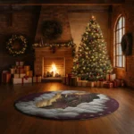 Brown Burgundy 3d Train Illusion Rug Stunning Home Decor Piece 1