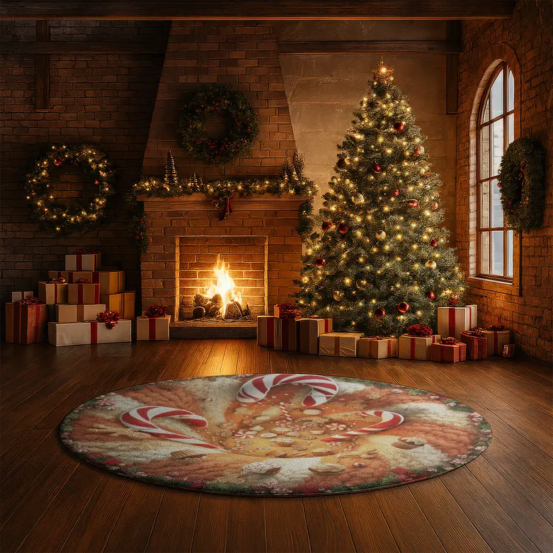 Brown Red 3d Candy Swirl Illusion Rug For Festive Decor 3 Brown Red 3d Candy Swirl Illusion Rug For Festive Decor 3