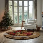 Brown Red 3d Illusion Rug Cozy Pups And Gifts Design 1