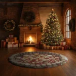 Brown Red 3d Teddy Bear Illusion Rug For Kids Rooms 1