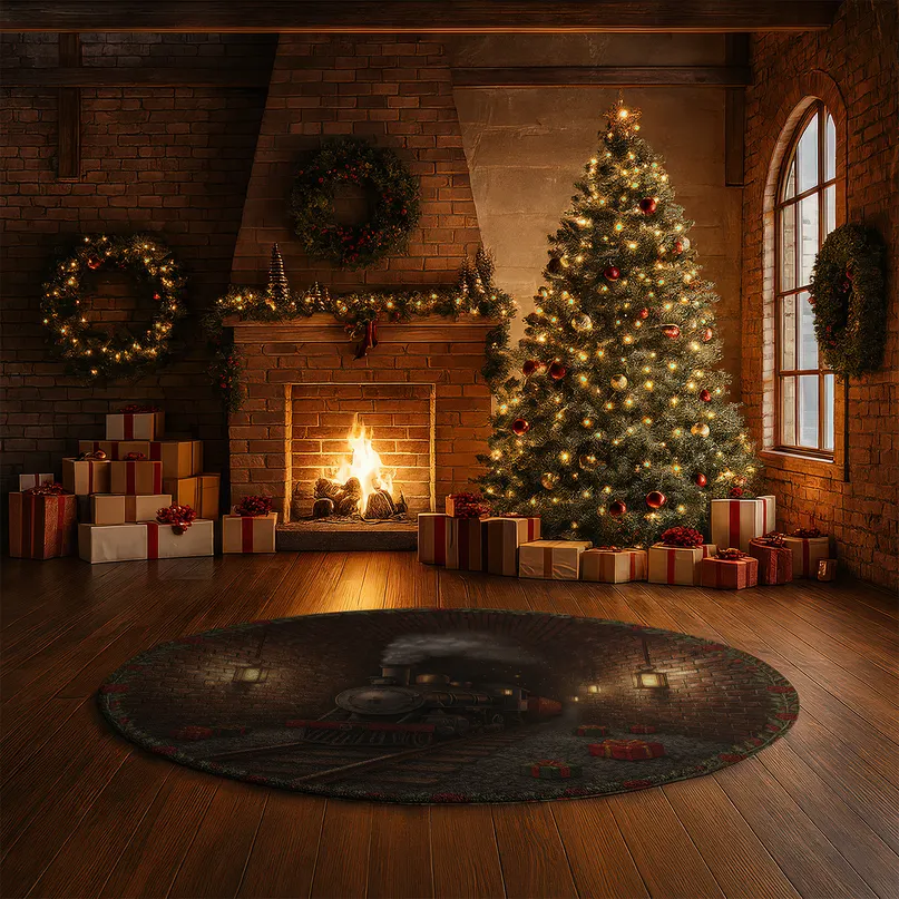 Brown Red 3d Train Illusion Rug Unique Home Decor For Any Room 3 Brown Red 3d Train Illusion Rug Unique Home Decor For Any Room 3