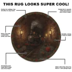 Brown Red 3d Train Illusion Rug Unique Home Decor For Any Room 1