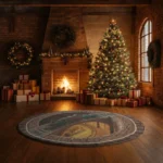 Brown Yellow Illusion Train Rug 3d Optical Decor For Home Spaces 1