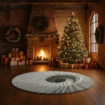 Gray Black 3d Illusion Rug Stunning Musical Vortex Design 1
