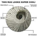 Gray Black 3d Illusion Rug Stunning Musical Vortex Design 1