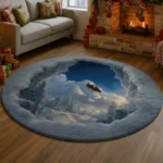Gray Blue 3d Effect Rug Transform Your Space With Stunning Art 1