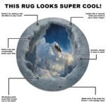 Gray Blue 3d Effect Rug Transform Your Space With Stunning Art 1