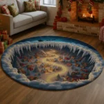 Gray Yellow Create A Magical Holiday Scene With 3d Illusion Rug 1