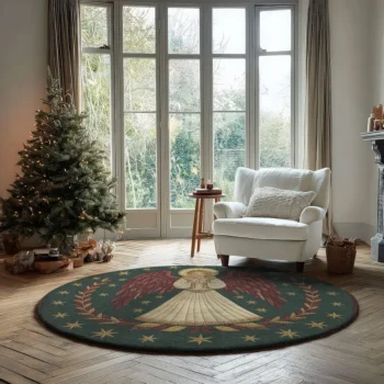 Green Beige 3d Angel Illusion Rug Enhance Your Home Decor 2